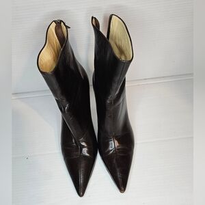 Jimmy Choo Daisy Dark Brown Leather Ankle Boots – Women’s EU 38 / US 8